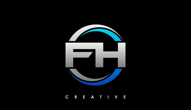 FH Letter Initial Logo Design Template Vector Illustration