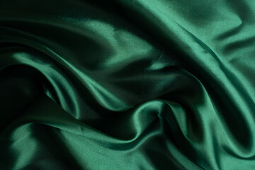 green fabric texture background, abstract, closeup texture of cloth