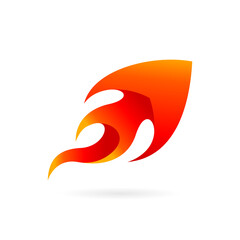 arrow fire vector logo design
