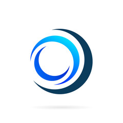 circular water vector logo design