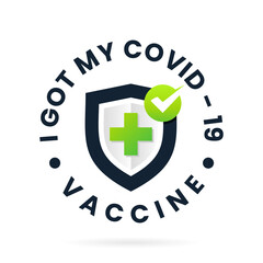 vaccinated vector symbol