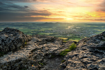 Bergblick Sonnenuntergang