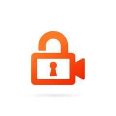 lock video vector symbol