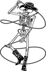 human skeleton trick rope with lasso