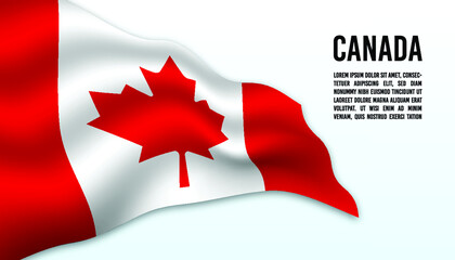 Flag of Canada background.