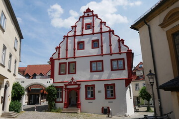 Fototapeta na wymiar Historisches Bürgerhaus Spitalstraße in Gerolzhofen