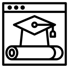 graduate line icon