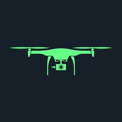 Light green flat drone vector design with background