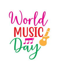 world music day layer by layer svg cut file