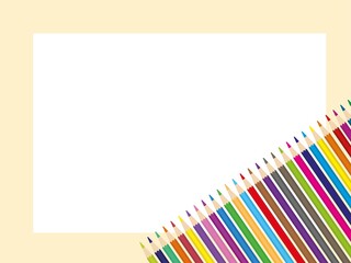 Background from colored pencils. Vector illustration