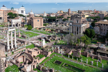Fototapeta premium Roma. Veduta dei Fori dal Colle Palatino