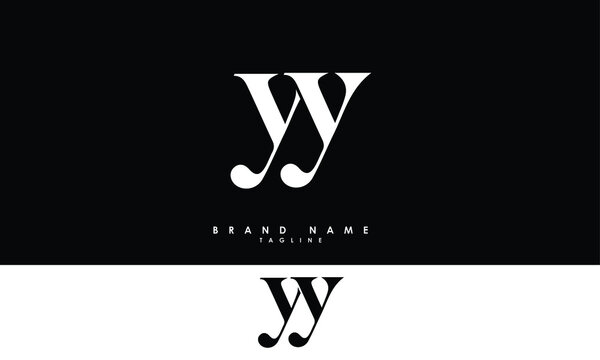 Alphabet letters Initials Monogram logo YY
