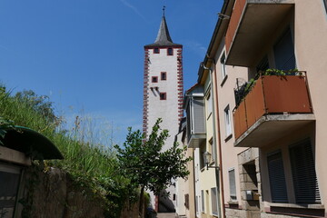 Weißer Turm Stadtmauer Karlstadt Oberes Tor