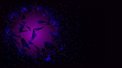 Abstract background. Space. An asteroid. Vector illustration. It can be used as a background for websites, covers, screensavers, banners, etc.
