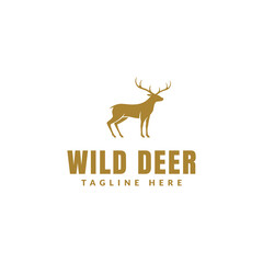 wild deer logo vector design. for logo templates