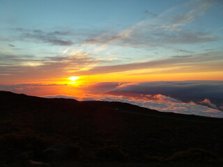할레아칼라의 노을