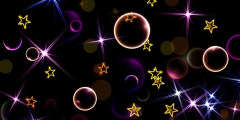 Colorful Star Holidays Glow Stock Image