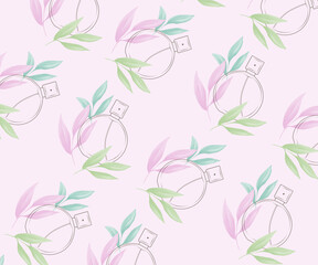 Pattern/backround/print/textile perfume and leaf .