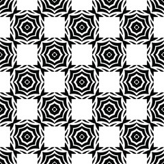 floral seamless pattern background. Geometric ornament for wallpapers and backgrounds. pattern with Black and white color. 