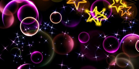 Colorful Star Holidays Glow Stock Image