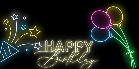 Neon  stock image black background