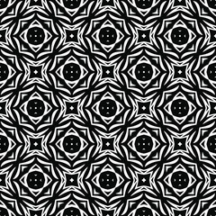 floral seamless pattern background. Geometric ornament for wallpapers and backgrounds. pattern with Black and white color. 