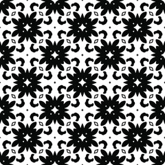 floral seamless pattern background. Geometric ornament for wallpapers and backgrounds. pattern with Black and white color. 