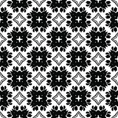 floral seamless pattern background. Geometric ornament for wallpapers and backgrounds. pattern with Black and white color. 