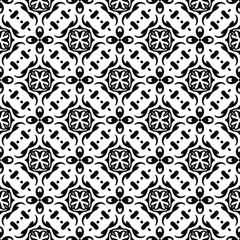 floral seamless pattern background. Geometric ornament for wallpapers and backgrounds. pattern with Black and white color. 