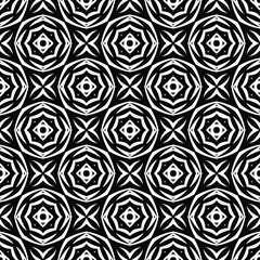 Obraz premium floral seamless pattern background. Geometric ornament for wallpapers and backgrounds. pattern with Black and white color. 