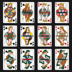 Irland Playing cards design templates. Vector illustrations