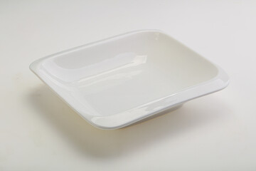 White proclean plate for serving