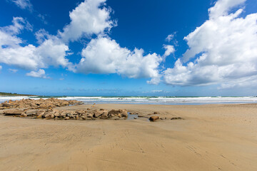 Beach of Plougasnou, Finistere, Brittany, France