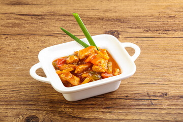 Meat goulash with vegetables