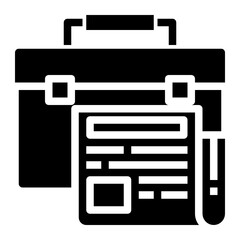 briefcase glyph icon