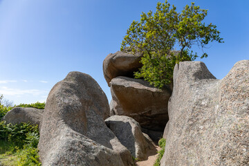 Granite rocks in Ploumanach, Cotes d'Armor, Brittany, France