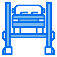 Lifter blue line icon