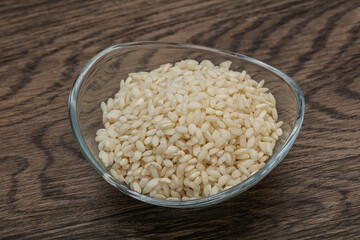 Raw arborio rice for Risotto