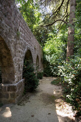 Fototapeta na wymiar Croatia, Trsteno - aqueduct in arboretum