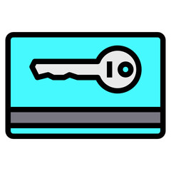 key card line icon