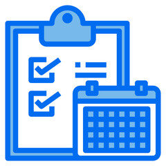 Obraz premium clipboard blue line icon