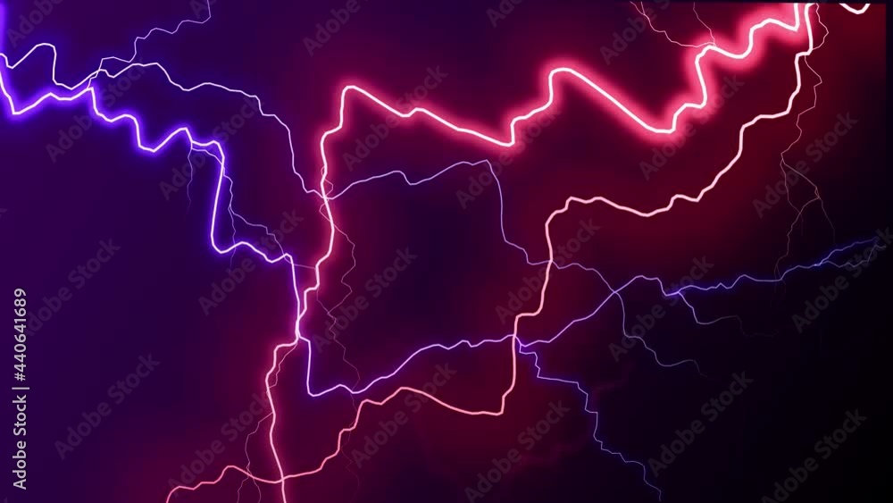 Poster red electric lightning spark loop effect animation