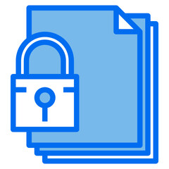 key blue line icon