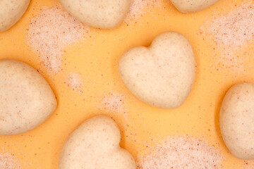 Photos of hand-brewed salt soap with Himalayan salt