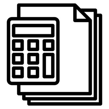 recommend clip art: calculator line icon