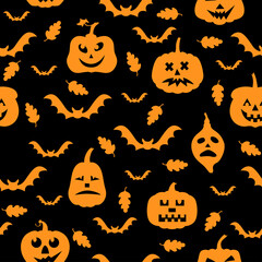 Halloween funny greeting pattern seamless