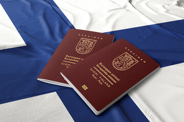 Finland passport on the Finnish flag ,Finnish passports are issued to nationals of Finland for the...