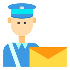 postman flat icon