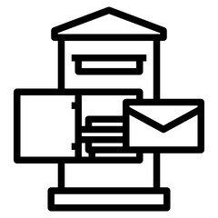 postbox line icon