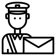 postman line icon